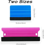 6 Pack Vinyl Wrap Squeegee Set - 8.3” & 3.9” Felt Edge Scrapers for Car Window Tint, Adhesive Vinyl, Decals, Wallpaper, Auto Wrap, and Craft Projects | Perfect for Smooth, Bubble-Free Application