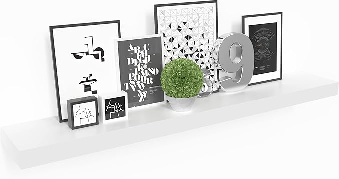 Ballucci Floating Shelf, 36" Wood Wall Shelf with Invisible Brackets for Bathroom, Living Room, Bedroom, Kitchen, Nursery, 6"