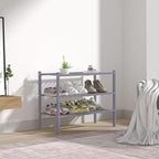 ROMGUAR CRAFT 3 Tier Bamboo Shoe Rack for Closet Free Standing Wood Shoe Shelf Storage Organizer for Entryway Small Space Sta