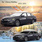 KMF 8pcs Thicken Sun Shades for Chevy Malibu 2016-2025 Accessories,Chevrolet Full Car Window Covers Sunshade for Windshield Side Rear, UV Block and Blackout Privacy for Car Camping Outdoor