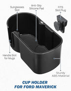 JOYTUTUS Cup Holder Compatible with Ford Maverick 2022-2025 2026 Rear Seat Cup Holder Organizer FIT Insert Expander, Hold 18-32 oz Bottle and Mugs