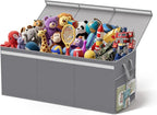 Lewondr 160L Extra Large Toy Storage Organizer with Lid, 40"x16"x16"Collapsible Sturdy Toy box, Toy Chest for Boys Girls, Toy