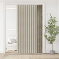 Jilron Accordian Door Curtain, 100% Blackout Folding Magnetic Doorway Curtains,Linen Style Closet Doors,for Room Divider,Priv