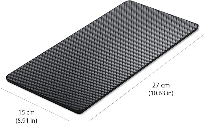Car Dashboard Stick-On Placing Mat, Adhesive Silicone Pad for Car Interior, Cell Phone & Small Item Holder - Strong Viscosity