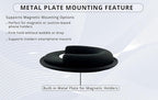 – Car Dashboard Mount | Soft Nylon, Metal Round Mount Dashboard | Weighted Sandbag Base with Magnetic Mount Option | Ideal for Phone Holders, Dash Cams, Cars, Trucks & Rvs | Black - 1 lb