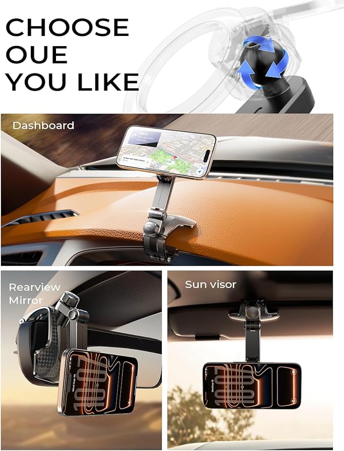 LISEN for MagSafe Car Mount Magnetic Phone Holder for Your Car Magnet Air Vent Cell Phone Holder Mount Car Accessories Gift for Men Women fit iPhone 17-12 Dashboard Mount Kits