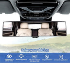 Broadway Car Rear View Mirror HD Anti Glare Universal 12 Inch large Field of View Panoramic Rearview Mirror with Wide Angle Blue Tint for Car SUV and Truck12 Inch White