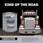 Flitz Metal Polish Paste - 2lb Can of USA-Made Polish for Solid Chrome, Stainless Steel, Aluminum- Non-Abrasive for Light Oxidation - Requires Manual Buffing - Not for Plated/Coated Surfaces (1 Pack)