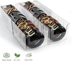 Clear Belt Organizer Extendable, 2 Pack Acrylic Belt Storage Holder with Adjustable Dividers, Belts Storage Container for Dra