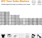 AWTATOS Closet Organizer 8 Cube Storage Shelves Clothes Organizers Stackable Cubby Shelving for Closet Bedroom Living Room Gr