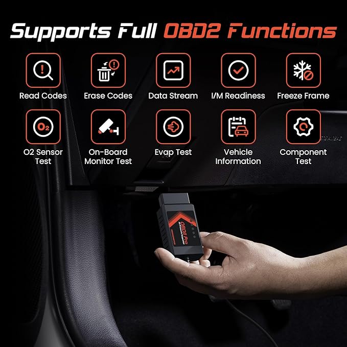 ELM327 OBD2 Adapter Compatible with F150 F250 and More, for MS/HS CAN Automatically Switch, OBDII Diagnostic Scanner via USB