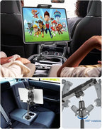 Cup Holder Car Tablet Mount [Thick Case Friendly] Aluminum Long Arm Heavy Duty Cupholder Tablet Mount for Truck/Pickup for Car Accessories, Fits iPad Pro 13/Air/Mini, Galaxy Tab, 5.5-15.6" Devices