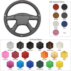 MEWANT Hand-Stitched Steering Wheel Cover for Chevy Silverado 1500 2500 3500 2003-2006 Trailblazer 2002-2009 Custom Wrap