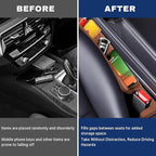 2PCS Car Seat Gap Filler, Vehicle Seat Organizer for Avoiding Dropped Items, Fill The Gap Between Seat and Console, No Drop Seats Guard for Coins Wallets Keys, Universal Car Accessories (Brown)