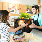 Reusable Grocery Bags Heavy Duty Shopping Bags Foldable Large Tote Bags with Long Handles & Hard Bottom