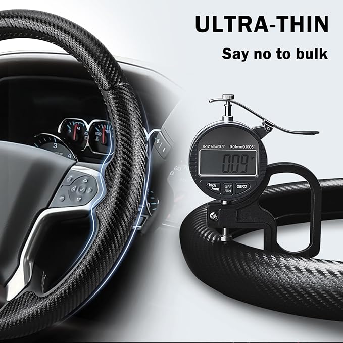 Steering Wheel Cover for Chevy Silverado 1500 2014-2018/2500 2500HD 3500 3500HD 2015-2019/ 4500HD 5500HD 6500HD 2019-2024/ Suburban Tahoe 2015-2020/ Colorado 2015-2022/ Traverse 2018-2023 Chevrolet