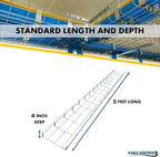 Kable Kontrol Cable Tray- 5 Feet Long - 18" Width, 4” Depth – Wire Mesh Tray Cable Management Rack Cords Organizer Cable Bask