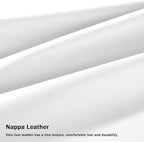 Steering Wheel Cover for 2017-2023 Tesla Model 3 2020-2024 Tesla Model Y, Leather Steering Wheel Cover for Tesla Model 3/Y Accessories, White