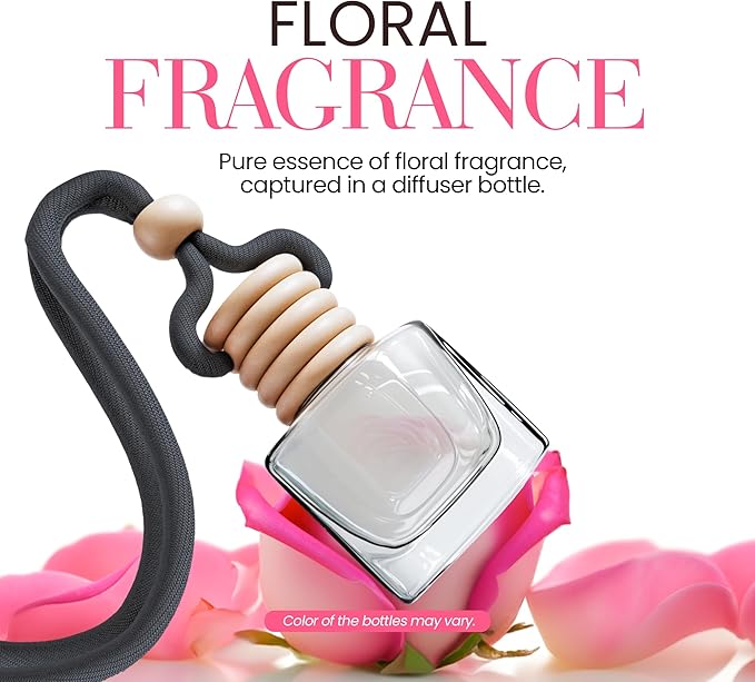 Car Air Fresheners for Women - Floral Fragrance Pack of 2 Long Lasting Car Air Freshener | Odor Eliminator Car Perfume Diffus