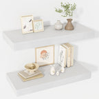24 Inch Floating Shelves, 12" Deep Floating Shelf Wall Mounted, 24" Wall Shelves, Rustic Deep Bookshelf, Extra Deeper & Thick