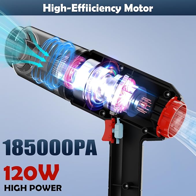Handheld Vacuum for Home, Cordless Portable Vacuum Cleaner, Rechargeable with 60 Mins Max Runtime, High Power Vacuum for Car,