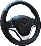 Alusbell Microfiber Leather Steering Wheel Cover Breathable Auto Car Steering Wheel Cover for Men Large-Size with 15 1/2 inch