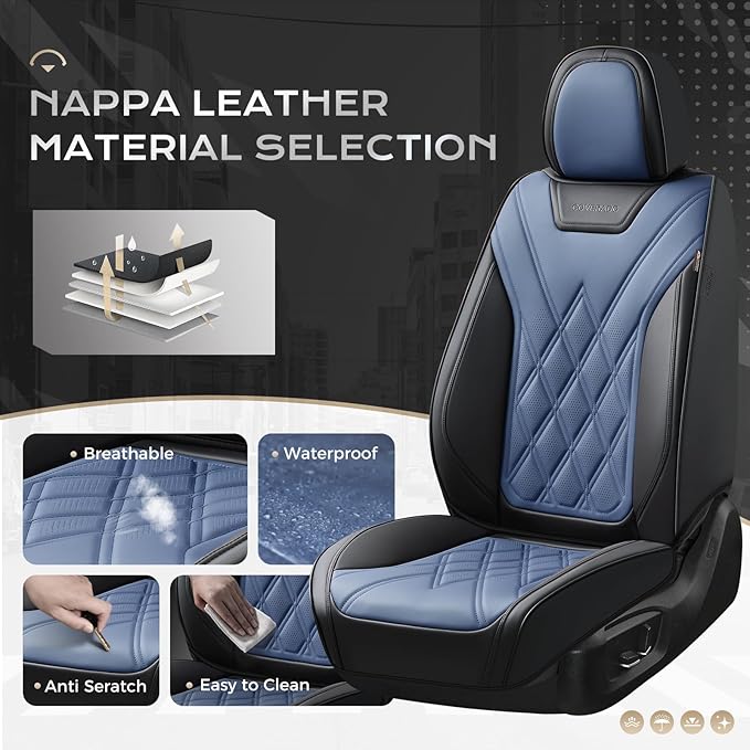 Coverado Car Seat Covers, Front Covers for Cars, Car Seat Cover Front Seats, Automotive Seat Cover, Waterproof, Leather Car S