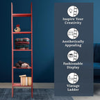 BARNWOODUSA Throw Blanket Ladder – Fully Assembled Reclaimed Wood – Rustic Decorative Ladder for Towels, Quilts, & More – Per