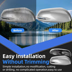Passenger Side Mirror Cover Replacement for Honda CRV 2017 2018 2019 2020 2021 2022 - Right Side Mirror Covers, Rear View Mirrors Cap Accessories Grey, With Lamp