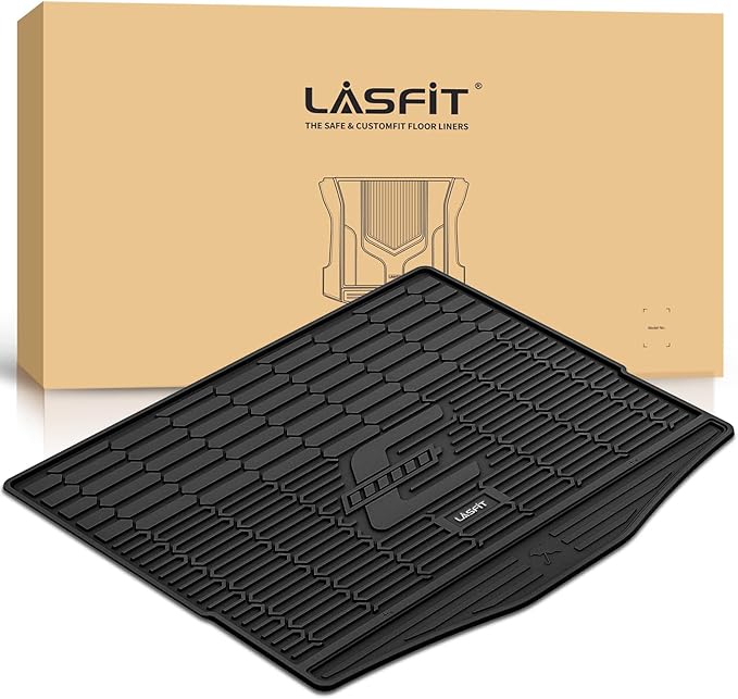LASFIT Trunk Mat for Ford Mustang Mach-E 2021-2025 2026 (Trunk Base Upper Position) TPE All Weather Custom Fit Cargo Liner