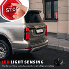 Parking Garage Flashing Stop Sign, Adjustable Height LED Garage Stopper with Flashing Warning Signal, Intelligent LED Stop Indicator Parking Sensor for Most Vehicles