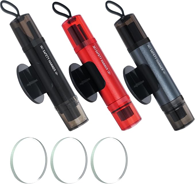 Safe Hammer Car Window Breaker Seatbelt Cutter Under Water or Fire,2 IN1 Window Breaker Tool Auto Glass Breaker Emergency Esc
