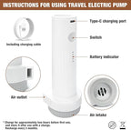 Travel Vacuum Bags with Electric Pump, Vacuum Travel Bags for Luggage and Suitcase, Clothes Clothing, Small 10 Pack