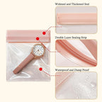 30 PCS Clear Plastic EVA Anti Tarnish Jewelry Storage Bags, Zip Ziplock Jewelry Pouches for Selling & Gift, Little Mini Trave