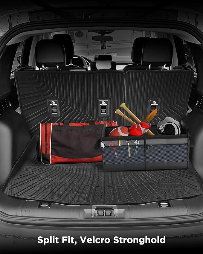 DrCarNow® Floor Mats Full Set for Ford Escape 2026 2025 2024 2023 2022 2021 2020(Not for Hybrid), Custom Fit All Weather TPE Liners with Cargo Mat & Backrest Protector for Car SUV Interior Accessories