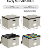Oterri File Organizer Boxes with Lids, File Box with Mesh Pockets, Document Organizer Box for Letter Size Folders, Zippers Im