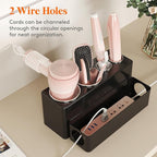 Lifewit Hair Tool Organizer Countertop, Removable Blow Dryer Holder for Bathroom, Acrylic Hot Tools Organizer Storage for Cur
