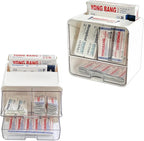 2 Pack Bandage Storage Organizer for Wall, Plastic Medical Supplies Container for Home Medicine Cabinet, Elastic Bandage Wrap