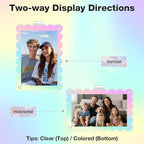 HIIXHC 2Pcs Car Picture Holder, Colored Car Visor Photo Clip, Magnetic Car Sun Visor Picture Holder for 3" Photos, Car Photo Holder, Car Visor Photo Frame for Car Accessories Interior Decor