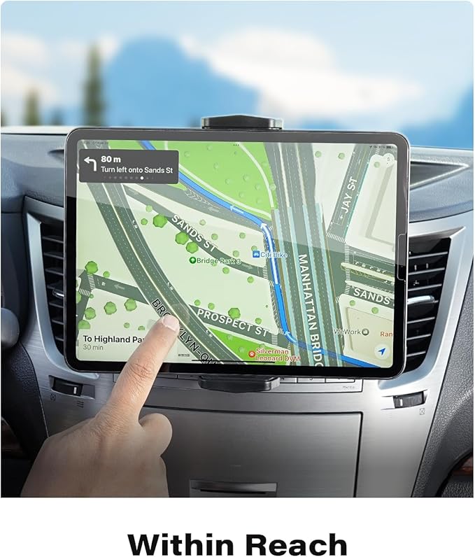 APPS2Car for Sturdy iPad Holder for Car CD Slot Tablet Mount, 2-in-1 Universal 4.7-13" Holder for iPad Pro 12.9" 13" Air Mini, iPhone, Galaxy Z Fold, Adjustable 360° Rotation, Road Trip Essentials