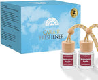 HoogaLife Car Air Freshener Diffuser 2 Pack Hanging Air Freshener Diffuser - Mahogany Apple Fragrance Oil Air D iffuser for C