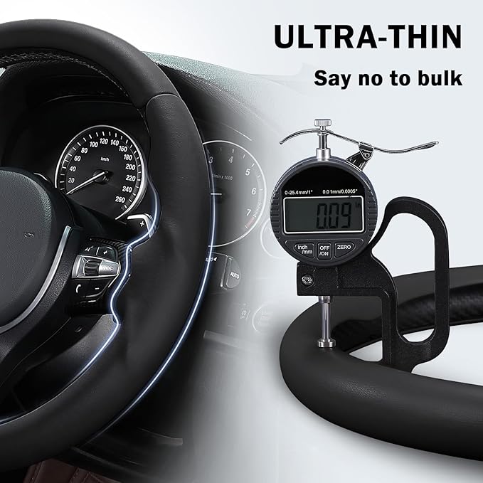 Steering Wheel Cover for BMW X3(2014-2017) X5(2014-2018) 3 Series(2012-2019) 5 Series(2014-2016) 328i 320i 330i 325i 528i 535i 530i 540i M3 2 4 6 Series X4 X6 M2 M4 M5 M6 (Black)