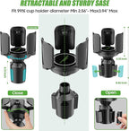 10L0L 2PC Universal Golf Cart Propane Heater Cup Holder for Yamaha EZGO Club Car, Adjustable Expandable Cup Holder and Base, 