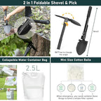Survival Kit, 262Pcs Survival Gear and Supplies with First Aid Kit Pouch and Crossbody Bag, Emergency Kit with Tent, Camping 