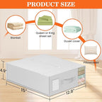 WOWBOX Sheet Organizers and Storage,Closet Bed Sheet Organizer Under Bed Storage and Organization with Label Cards & Clear Wi