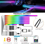 Interior Car LED Strip Lights, Acrylic LED Lights for Car with Dynamic Dreamcolor Chasing,RGB+IC 8 in 1 235 inches 800 LEDs Ambient Lighting Kits Music Sync Wireless APP and Remote Control