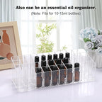 ELLDOO Rollerball Perfume Organizer, 44 Spaces Clear Acrylic Perfume Storage Holder Beauty Scent Holder, Essential Oil Storag