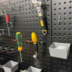 Wallmaster Pegboard Organizer Garage Storage - 48pcs Pegboard Hooks Set, Pegboard Tool Organizer with 48x24 Inch Steel Peg Bo
