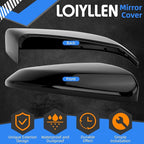Passenger Side Mirror Cover Replacement for Honda Civic 2016-2021, Insight 2019-2021 - Right Side Mirror Covers, Rear View Mirrors Cap Black