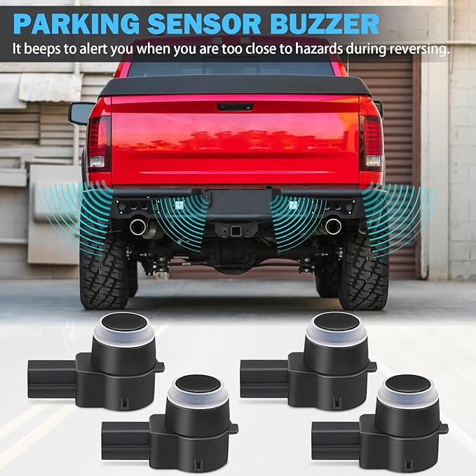 4 PCS PDC Parking Assist Sensor - Compatible with Dodge Journey, Durango, Ram 1500 2500 3500, Jeep Commander, Liberty, Grand 